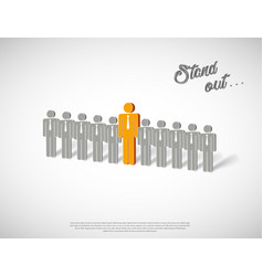 stand out with human icons in row vector 23097920